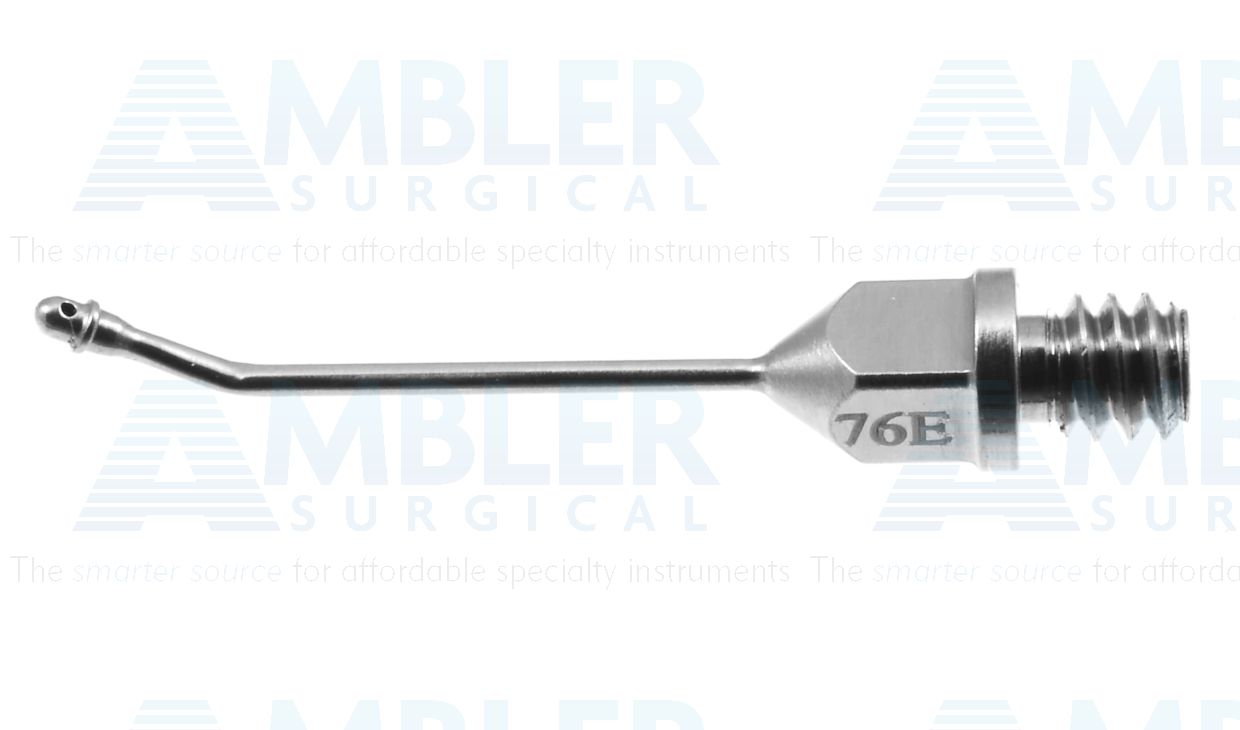 Ambler I/A tip, 23 gauge thin-wall, angled, 0.44mm single port, bulbous tip, screw-in