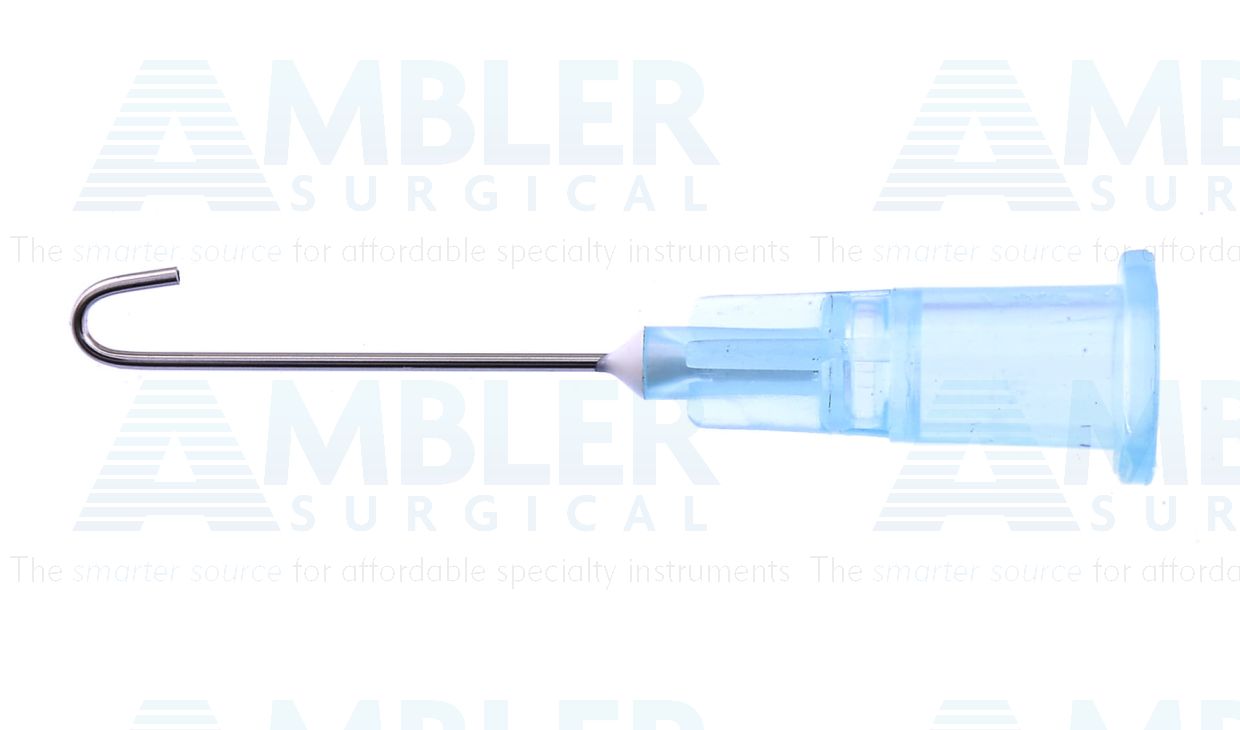 Irrigating/aspirating cannula, 23 gauge x 7/8'',J-shaped tip, packaged individually, sterile, disposable, box of 10 * * SPECIAL ORDER PRODUCT - MINIMUM ORDER OF 20 BOXES AND 4-6 WEEK LEAD TIME * *