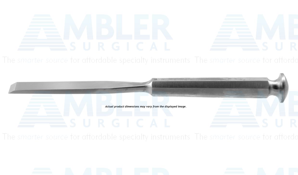 Stille-Type bone chisel, 6 1/2'',straight, 6.0mm wide, hexagonal handle