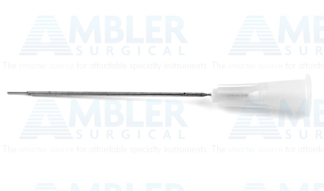 Perflourocarbon coaxial I/A cannula, 27 gauge x 1 1/2'',open tip, 21 gauge outer diameter with 0.4mm aspiration port, packaged individually, sterile, disposable, box of 10 * * SPECIAL ORDER PRODUCT - MINIMUM ORDER OF 20 BOXES AND 4-6 WEEK LEAD TIME * *