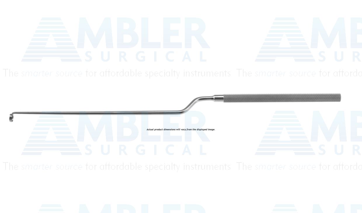 Hardy transsphenoidal curette, 9 1/2'', bayonet shaft, working length 120mm, angled 90º up 3.0mm cup, round handle