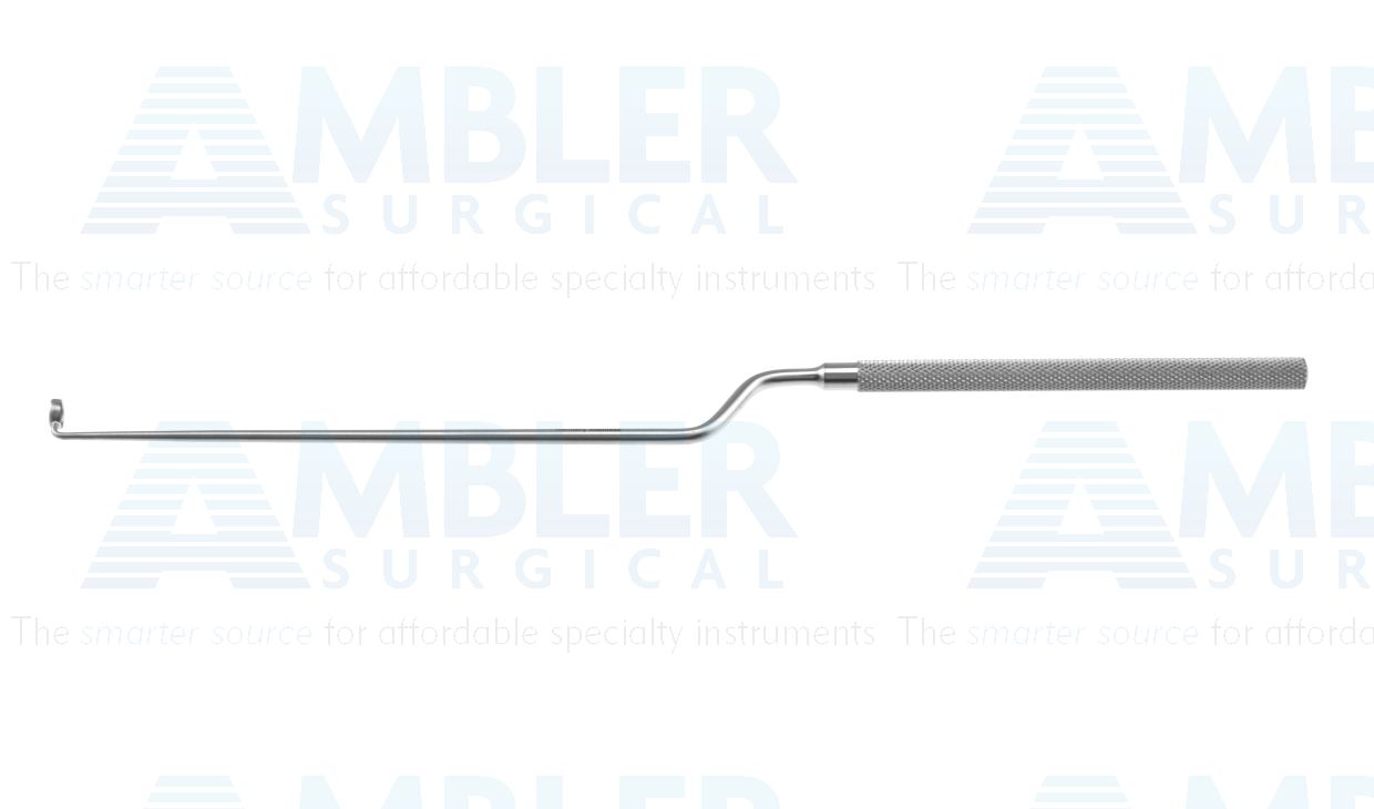 Hardy transsphenoidal curette, 9 1/2'', bayonet shaft, working length 120mm, angled 90º down 5.0mm cup, round handle