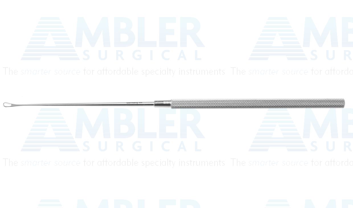 Sprague ear curette, 7'',malleable shaft, small, 2.0mm smooth edge, round handle