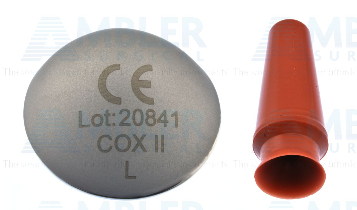 Cox II ocular laser eye shield, large, 26.5mm x 23.0mm, non-reflective anterior surface, highly polished posterior surface, provided with suction cup, sold individually