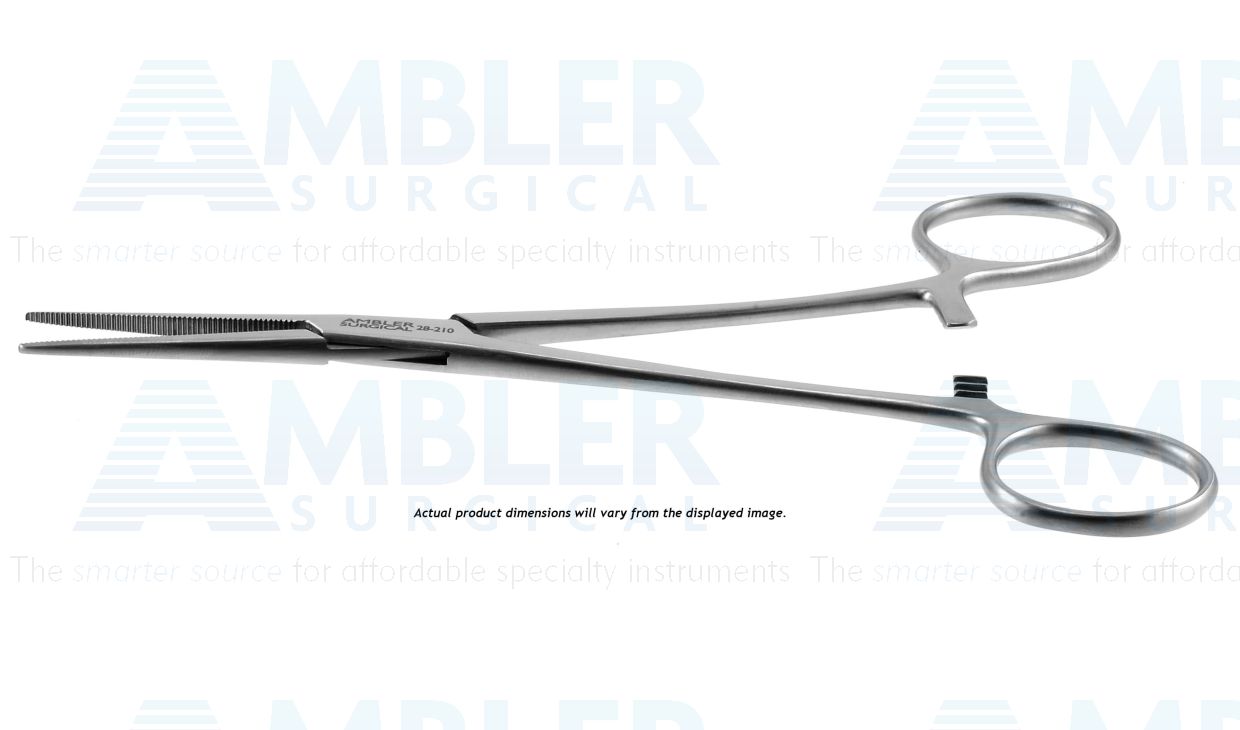 Coller-Crile artery forceps, 5 1/2'',delicate, straight, serrated jaws, ring handle