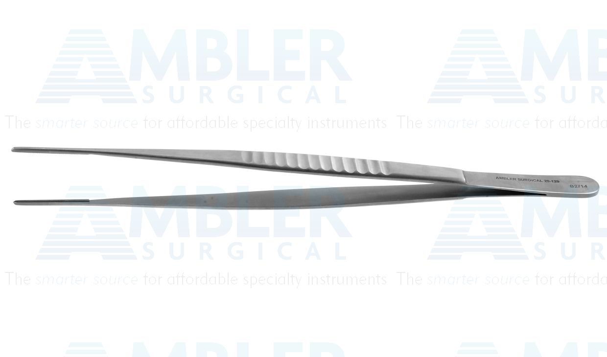 DeBakey vascular tissue forceps, 7 3/4'',delicate, straight, 1.5mm tapered atraumatic tips, flat handle