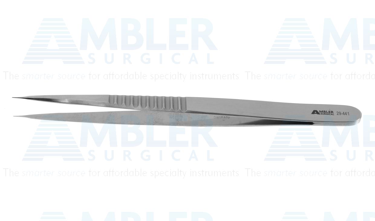 Dilator forceps, 5 1/3'',straight, 0.2mm diameter tips, 9.0mm wide flat handle