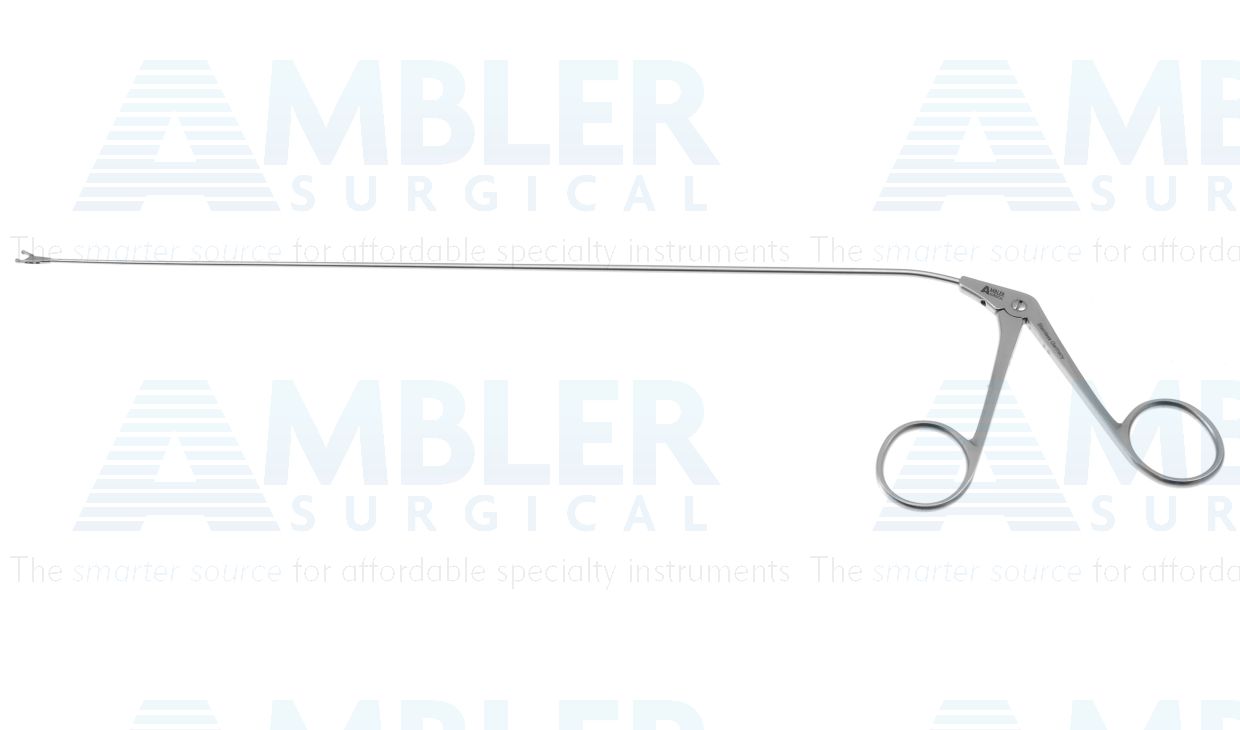 Feder-Ossoff micro laryngeal cup biopsy forceps, working length 230mm, straight, 1.0mm round cup jaws, ring handle
