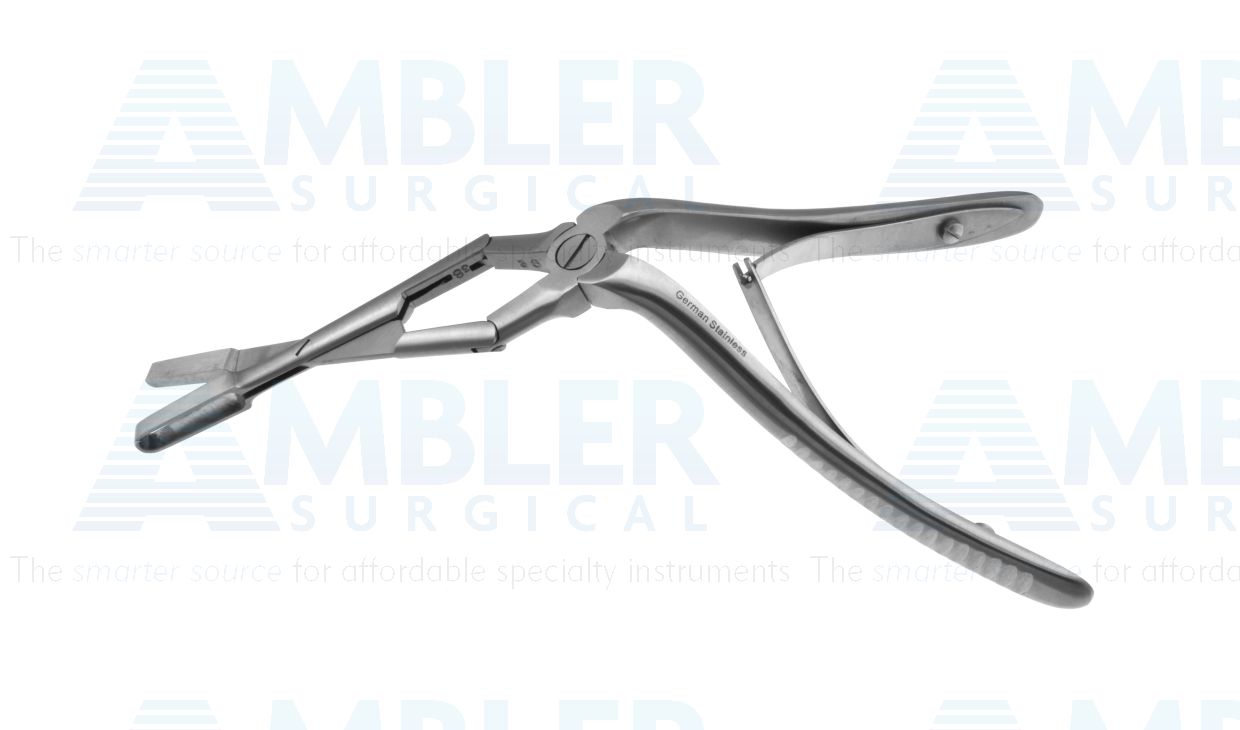 Jansen-Middleton nasal septum forceps, 7 3/4'',working length 130mm, double-action, small pattern, 3.0mm x 13.0mm thru-cutting jaws, spring handle