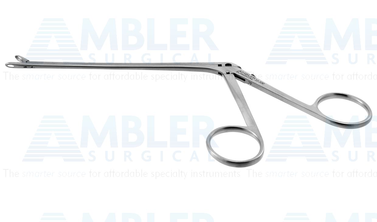 Strumpel nasal forceps, 6 5/8'',working length 95.0mm, pediatric, straight, fenestrated oval jaws, ring handle
