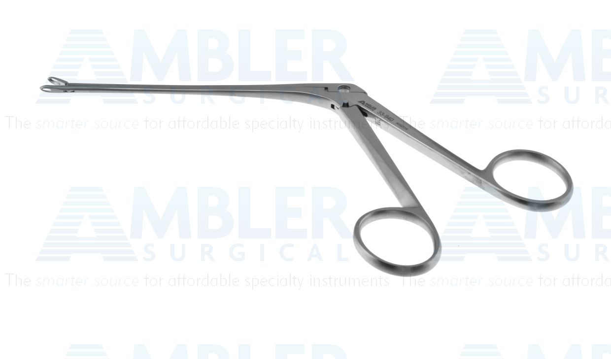 Weil-Blakesley sinus forceps, 7'',working length 100mm, size #00, straight, fenestrated, 2.5mm wide oval jaws, ring handle