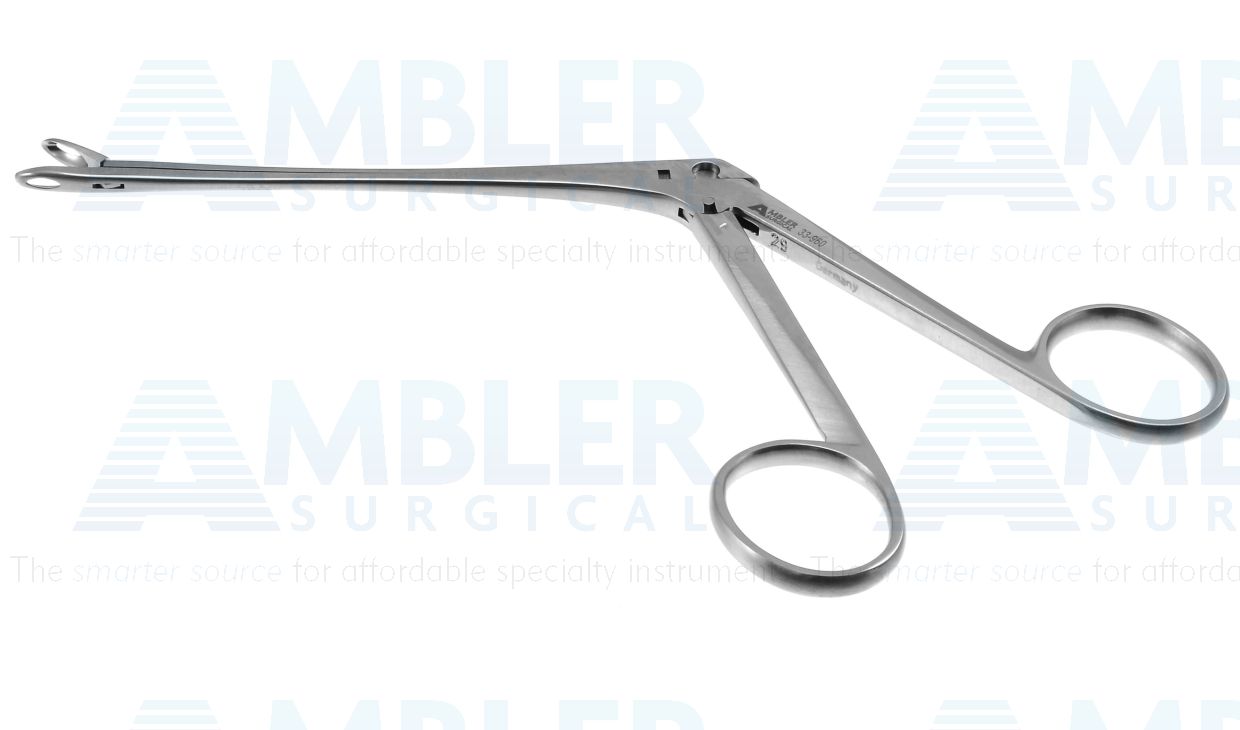 Weil-Blakesley sinus forceps, 7'',working length 100mm, size #1, straight, fenestrated, 4.0mm x 10.0mm oval jaws, ring handle