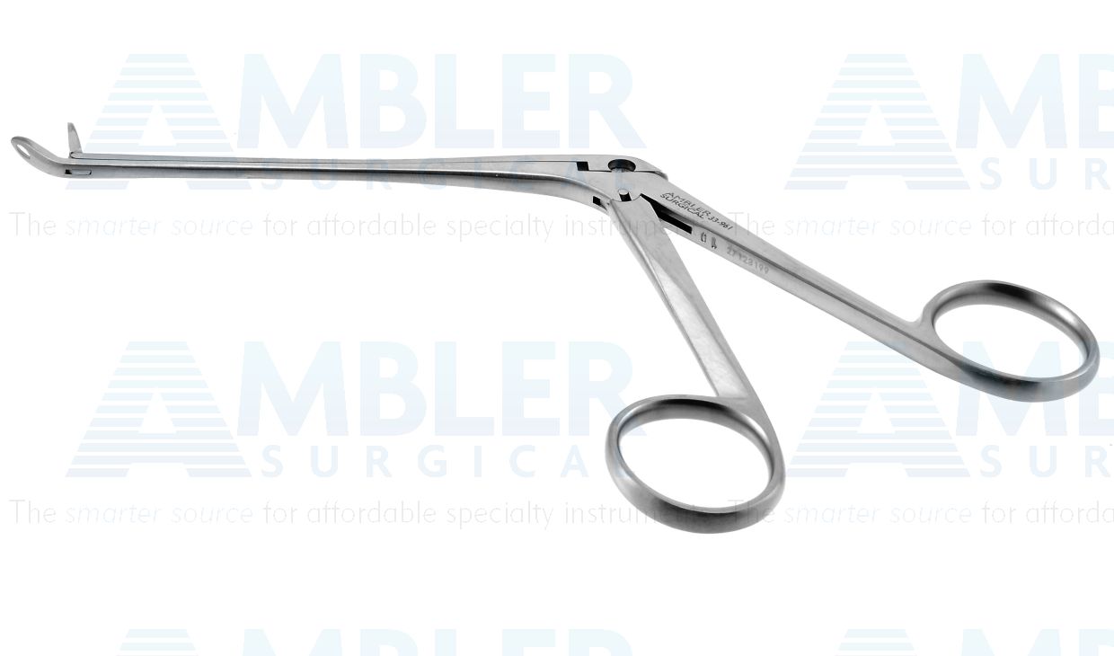 Weil-Blakesley sinus forceps, 7'',working length 100mm, size #1, upturned 45º, fenestrated, 4.0mm x 10.0mm oval jaws, ring handle