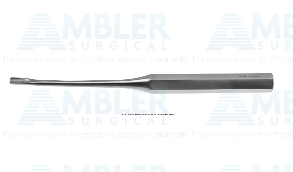 Cobb gouge, 11 1/4'',straight, 10.0mm wide blade, hollow round handle