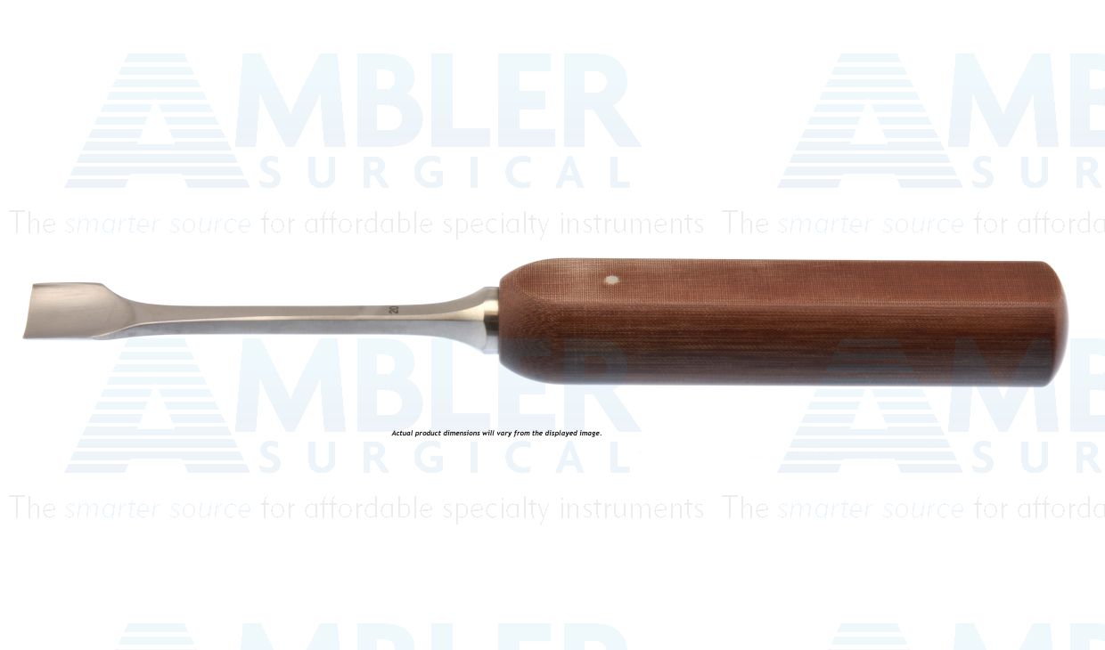 Dahmen-Lexer gouge, 8 5/8'',straight, 12.0mm wide blade, phenolic handle