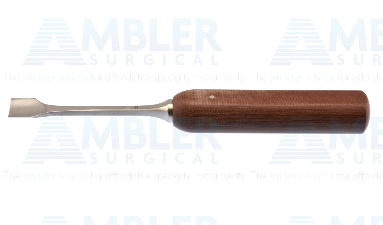 Dahmen-Lexer gouge, 8 5/8'',straight, 20.0mm wide blade, phenolic handle