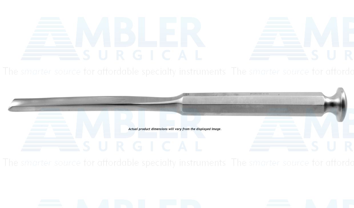 Stille-type gouge, 6 1/4'',straight, 8.0mm wide blade, hexagonal handle