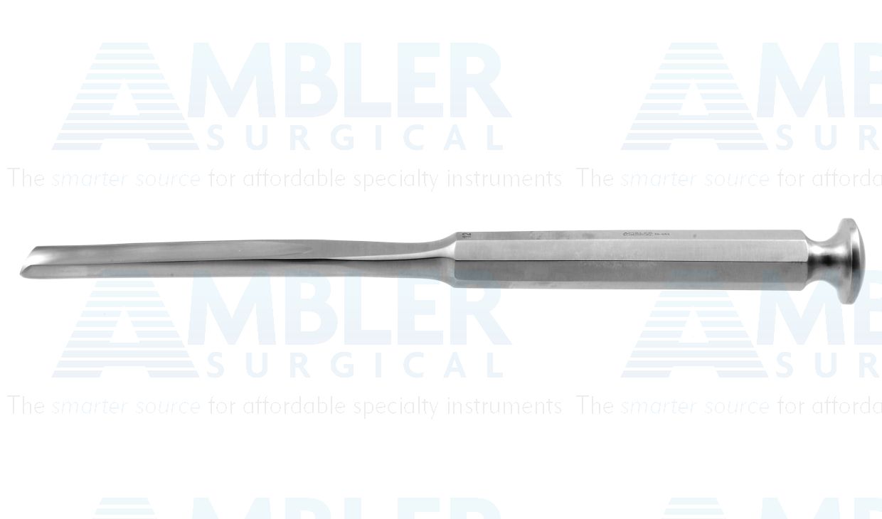 Stille-type gouge, 8'',straight, 12.0mm wide blade, hexagonal handle