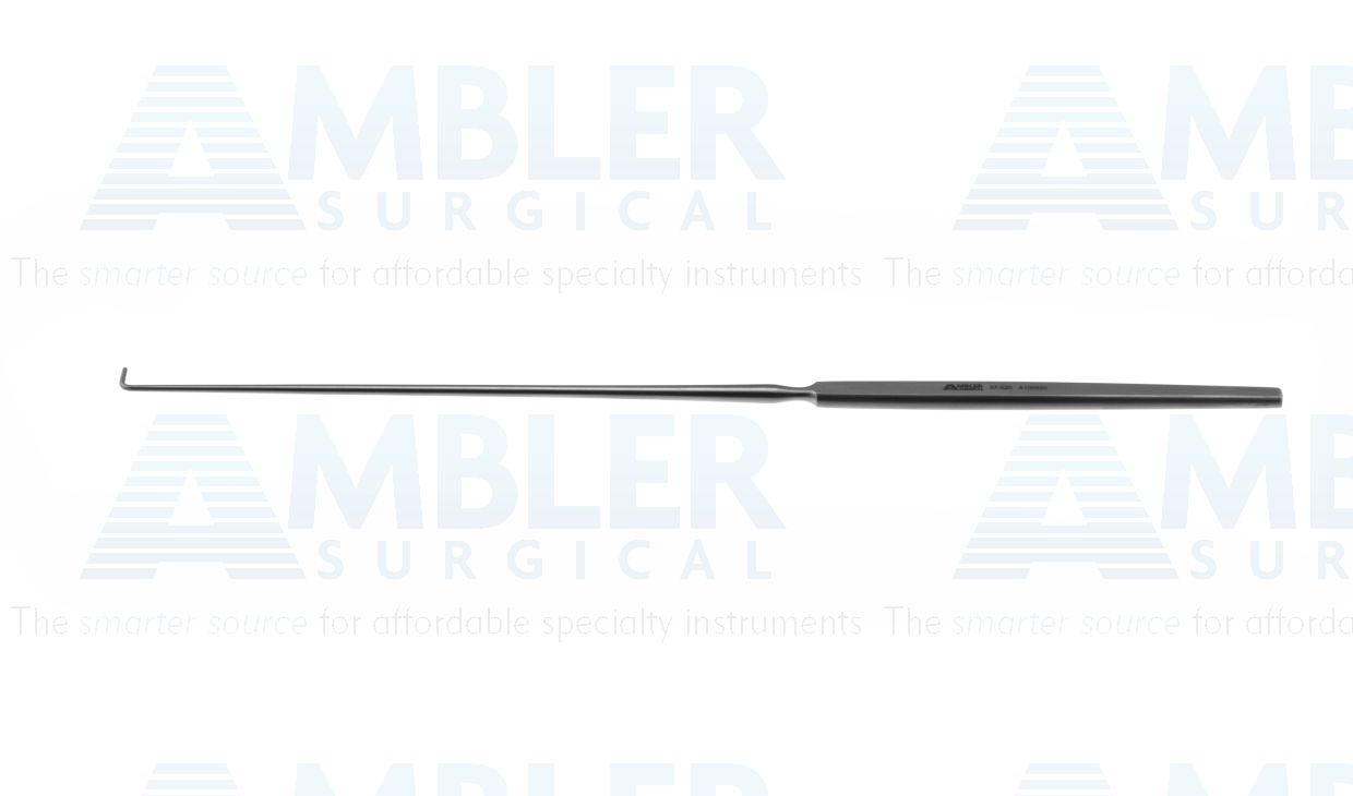 Hoen nerve hook, 9'',straight shaft, angled 90º, 6.0mm blunt hook, flat handle