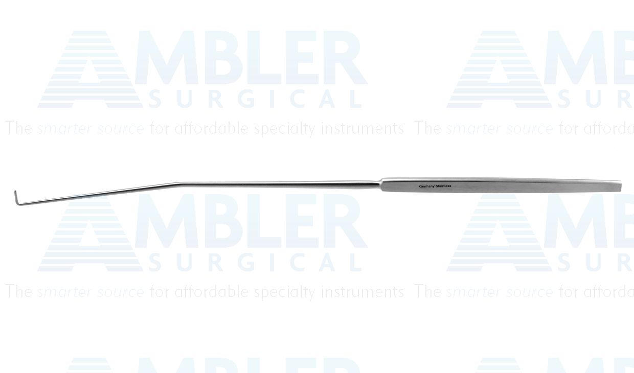 Hoen nerve hook, 9'',angled shaft, angled 90º, 6.0mm blunt hook, flat handle