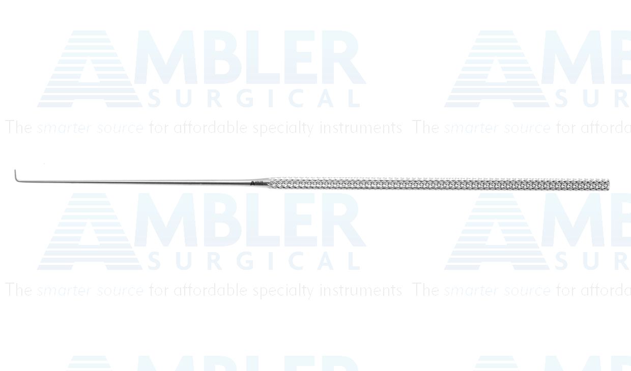 Shea oblique hook, 6 1/8'',straight shaft, angled 90º, 3.0mm long blunt tip, round handle