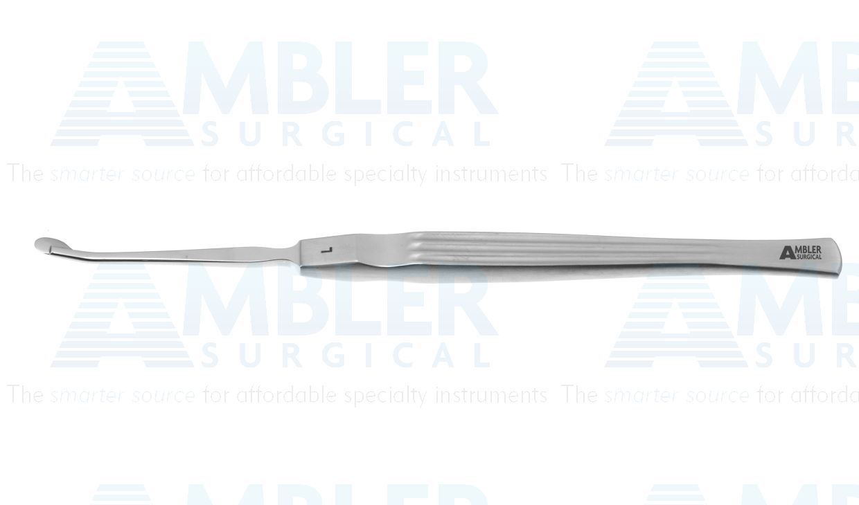 House knife, 6 1/4'',angled left, 7.0mm blade, flat handle
