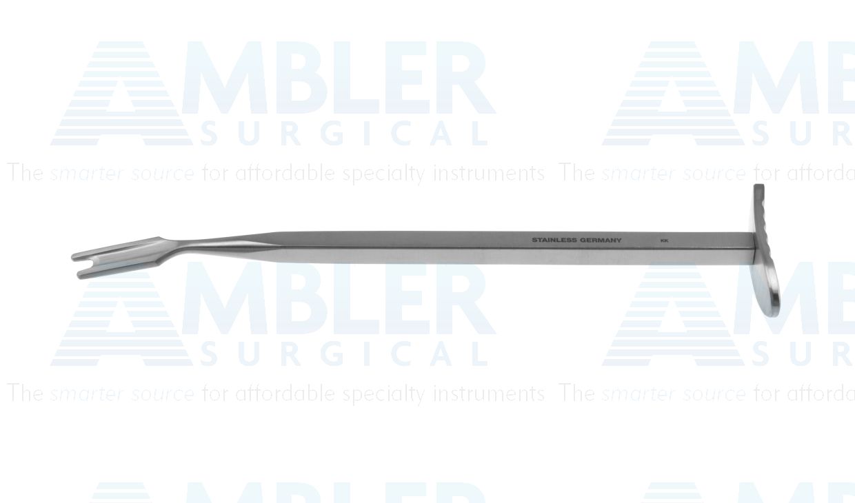 Smillie meniscus knife, 6 3/4'',curved left blade, flat handle