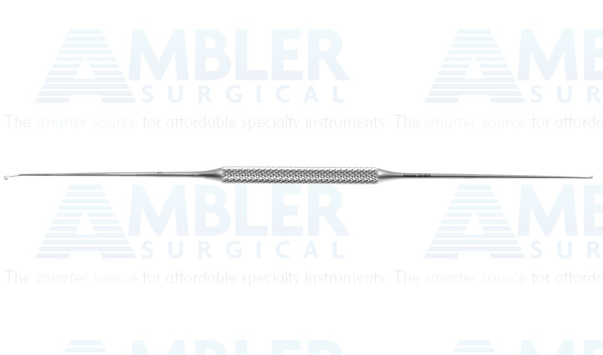Tabb myringoplasty knife, 6 1/4'',double-ended, straight shafts, angled 90º and 120º, 0.9mm x 1.0mm blades, round handle