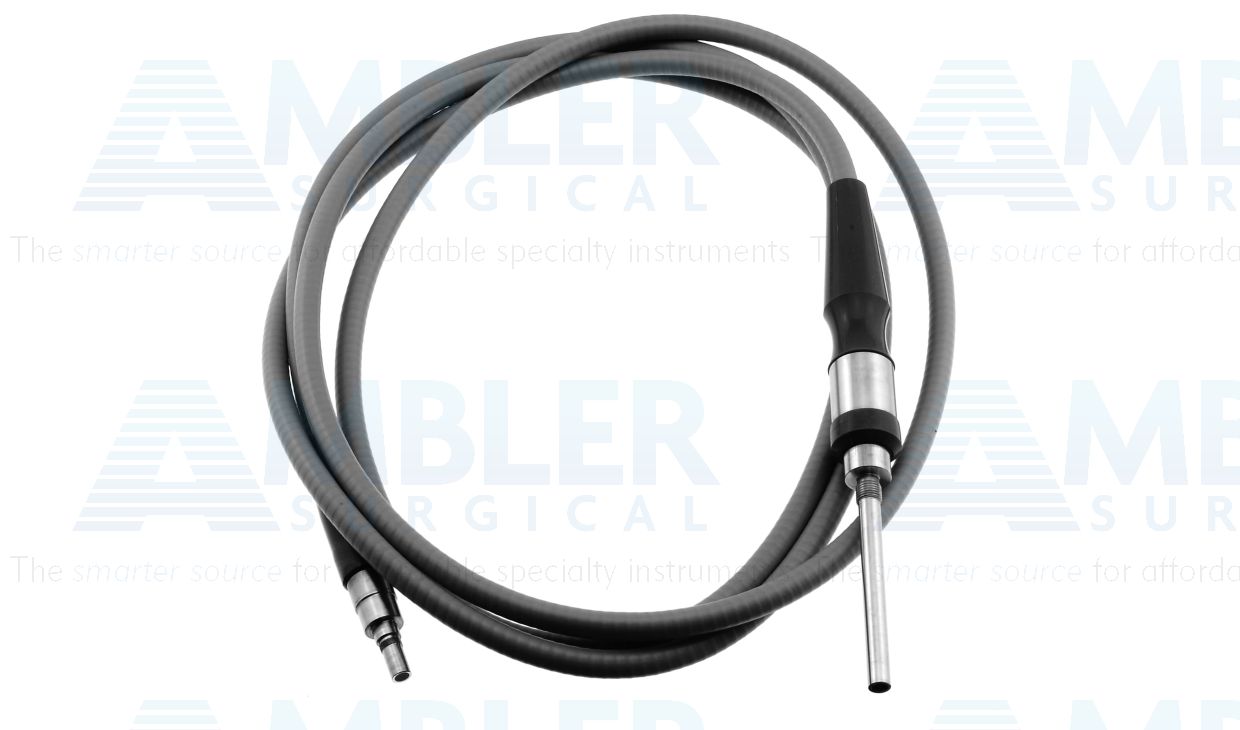 Fiberoptic light cable, 7 1/2' length x 3.5mm bundle diameter, gray sheathing, full monocoil, no connectors
