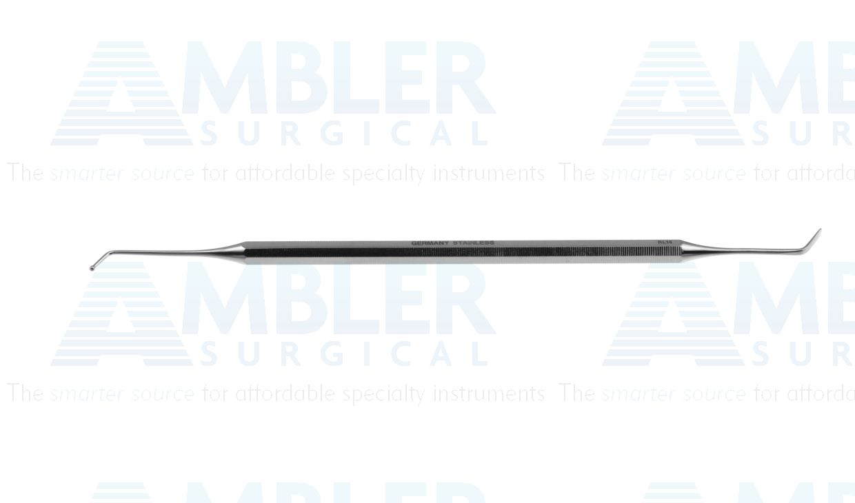 Bone packer/dissector, 6 3/4'',double-ended, 1.4mm ball, 2.5mm blade, hexagonal handle