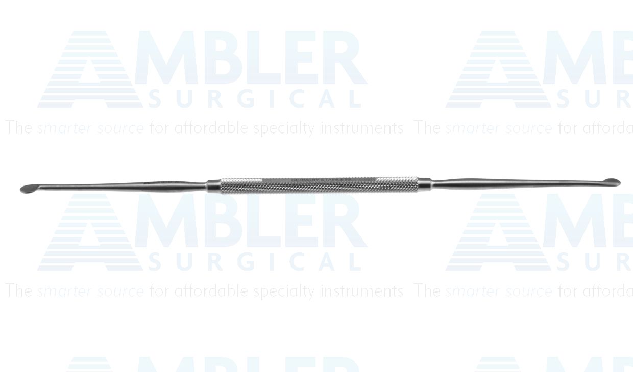 Pierse submucosal dissector, 8 5/8'', double-ended, curved right and left 6.8mm wide blades, round handle