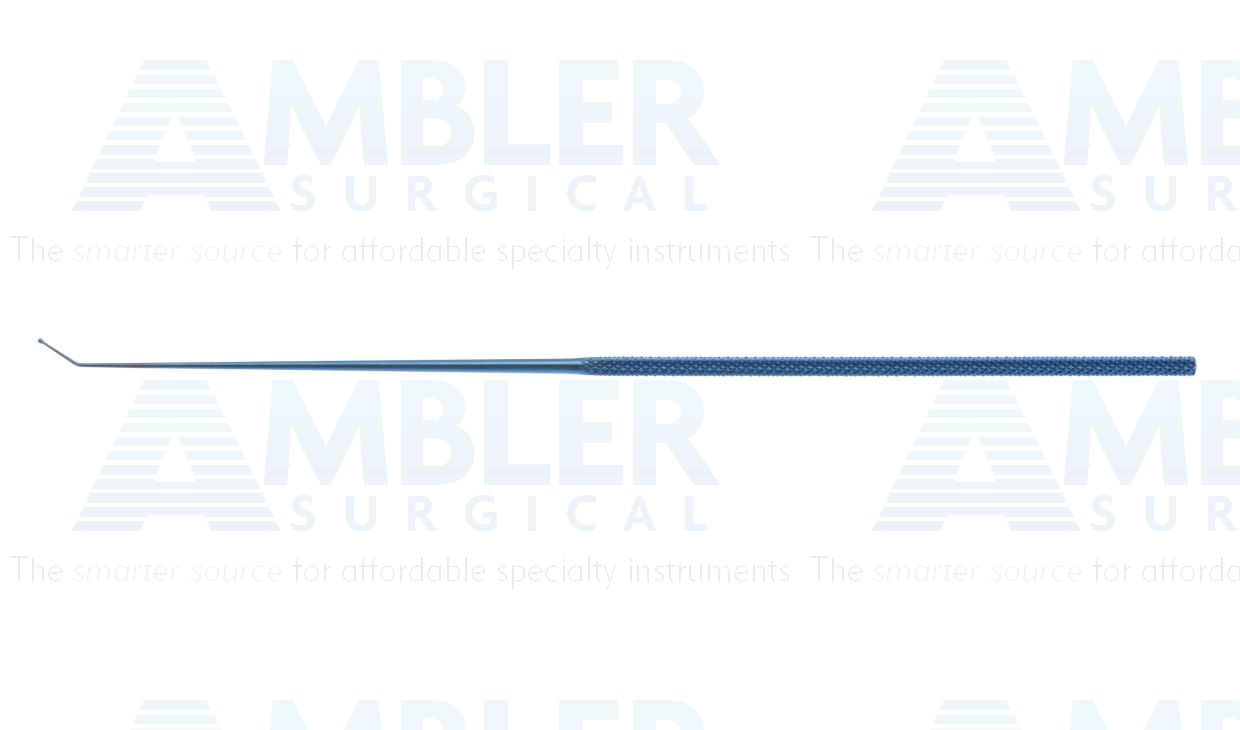 R-Style ball dissector, 7 1/2'', angled 45º, 5.0mm wide ball tip, round handle, titanium