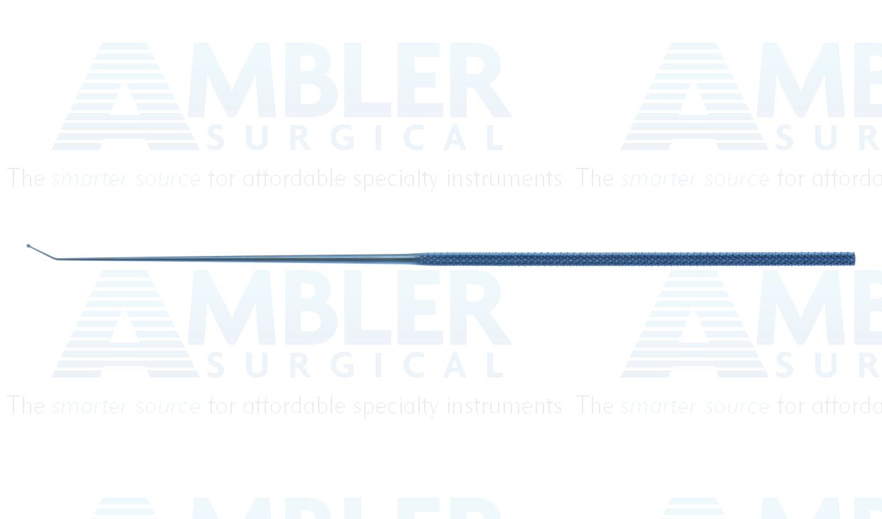 R-Style ball dissector, 7 1/2'', angled 45º, 8.0mm wide ball tip, round handle, titanium