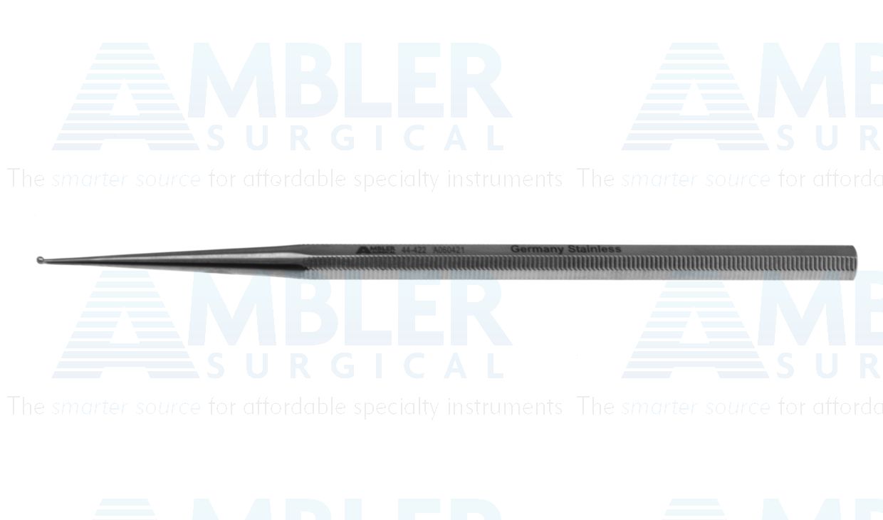 Curette excavator, 5'', 1.0mm cup, without hole, hexagonal handle