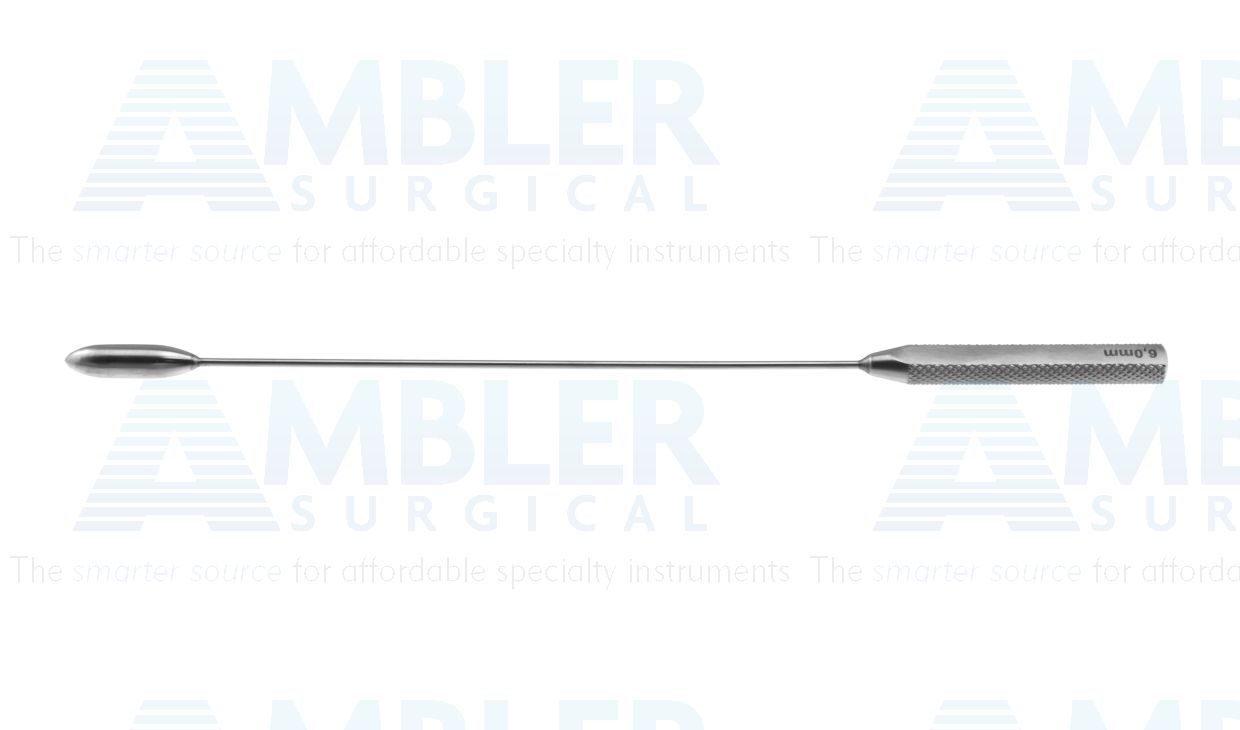 DeBakey vascular dilator, 7 1/2'',6.0mm tip, round/flat handle