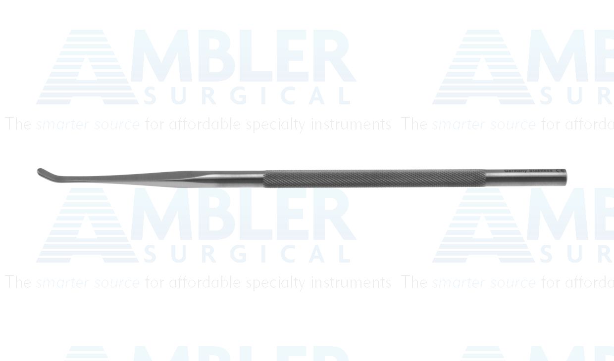 Endarterectomy dissector, small, angled, short tip, round handle
