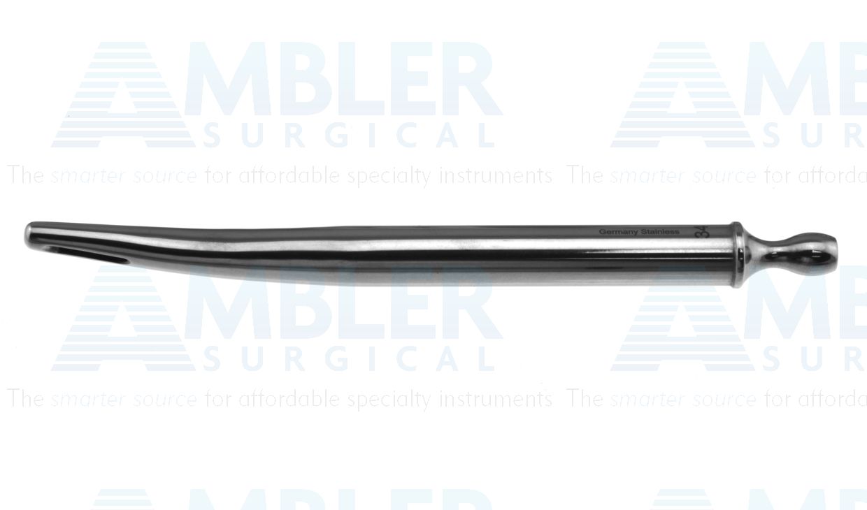 Walther female dilator/catheter, 5 1/4'',curved, 34 French