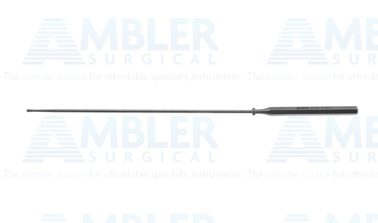 Pratt rectal probe, 8'',malleable, sterling silver