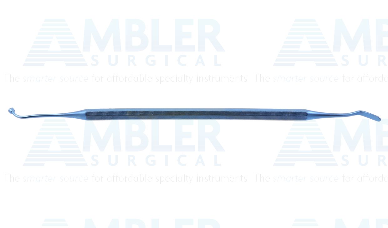 Woodson dural separator/packer, 6 3/4'',double-ended, angled, 4.0mm x 11.0mm blade, hexagonal handle, titanium
