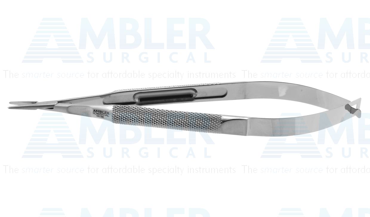 Barraquer needle holder, 5 1/8'',medium, straight, 9.0mm smooth jaws, round handle, without lock