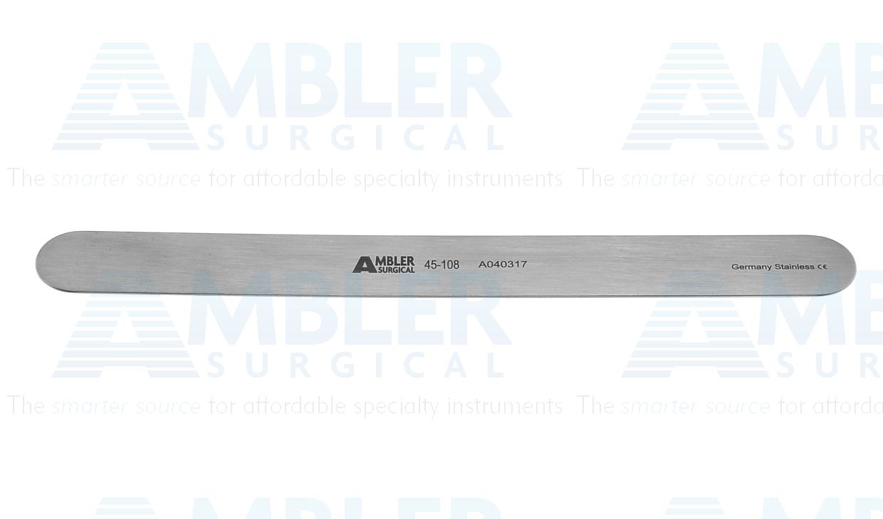 Davis brain spatula, 7'',malleable, 3/4''wide blade, flat handle