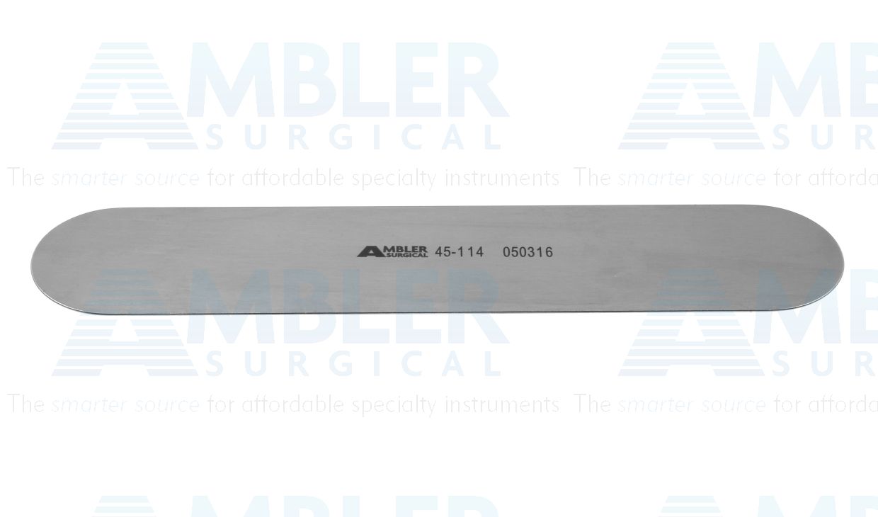 Davis brain spatula, 7'',malleable, 1 1/2''wide blade, flat handle