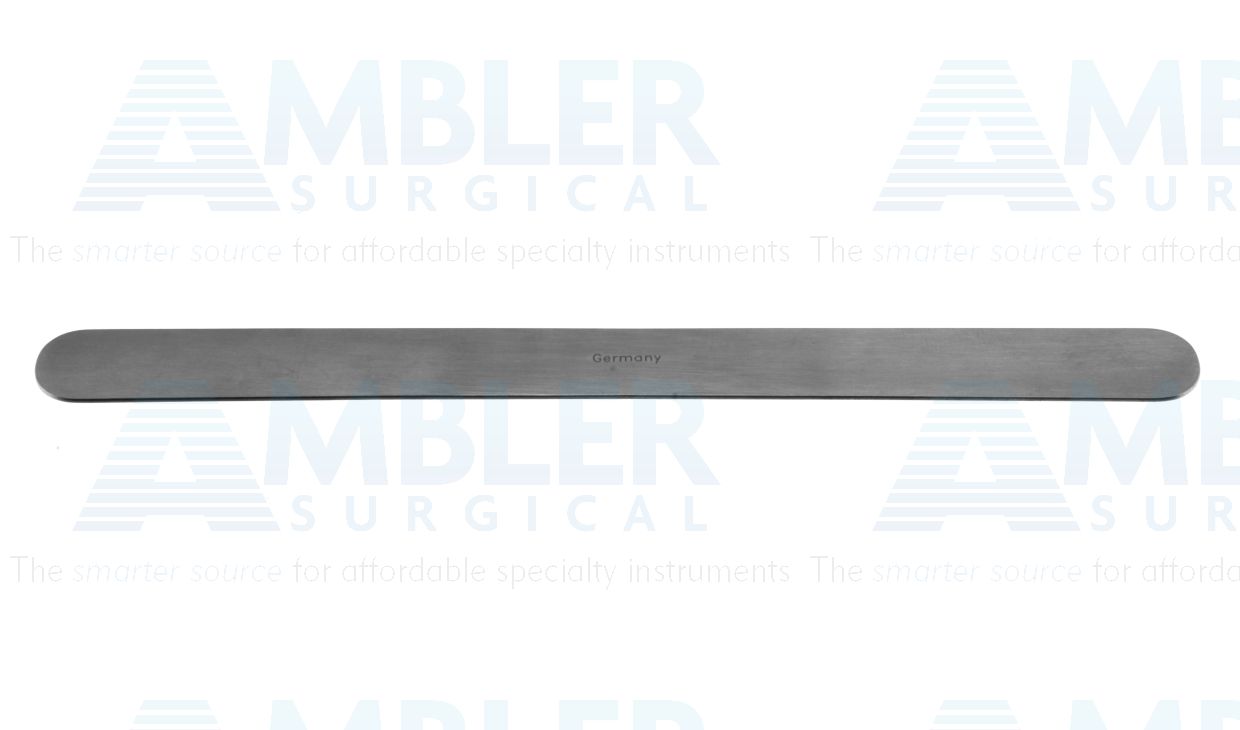 Davis brain spatula, 7'',malleable, 5/8''wide blade, flat handle, nickel silver