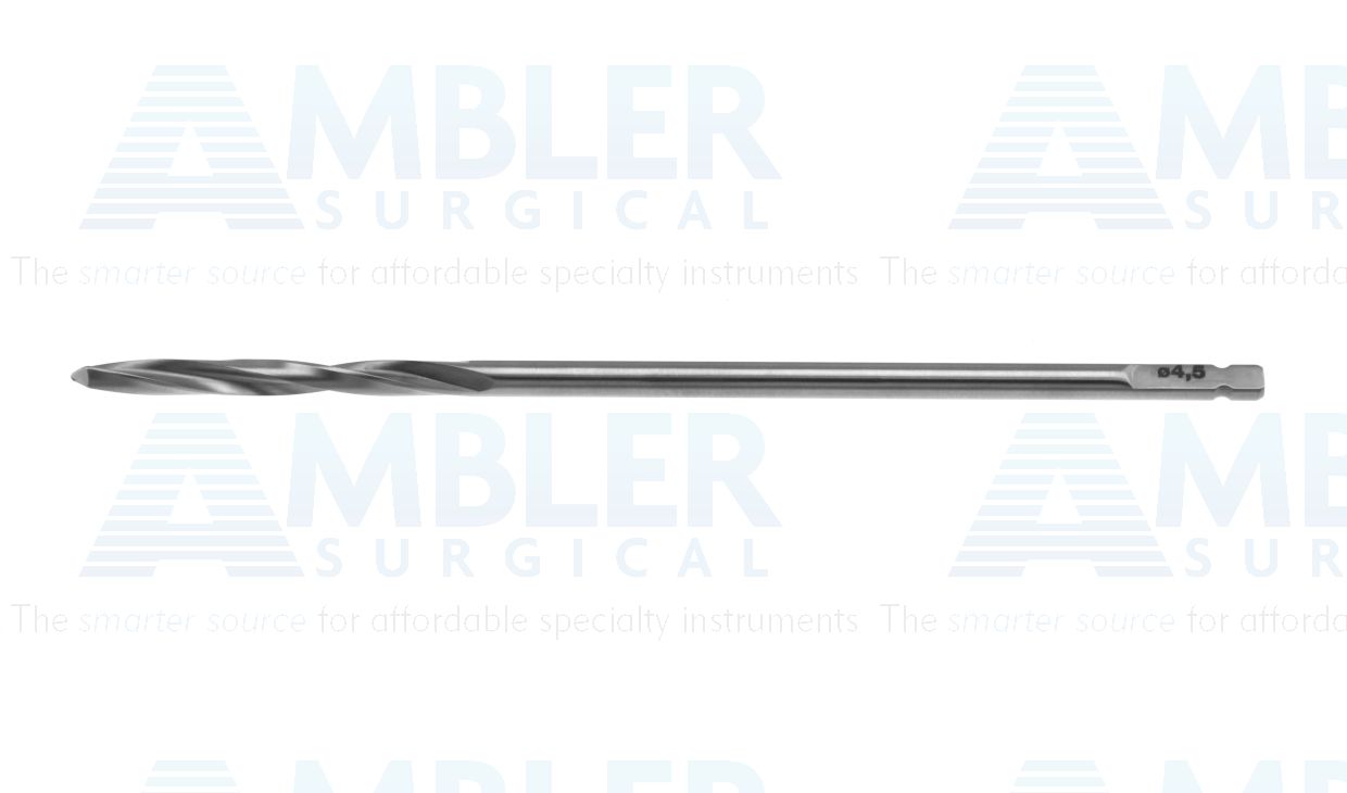 Quick coupling drill bit, 145.0mm, 4.5mm diameter, 120.0mm working length, 50.0mm flute length