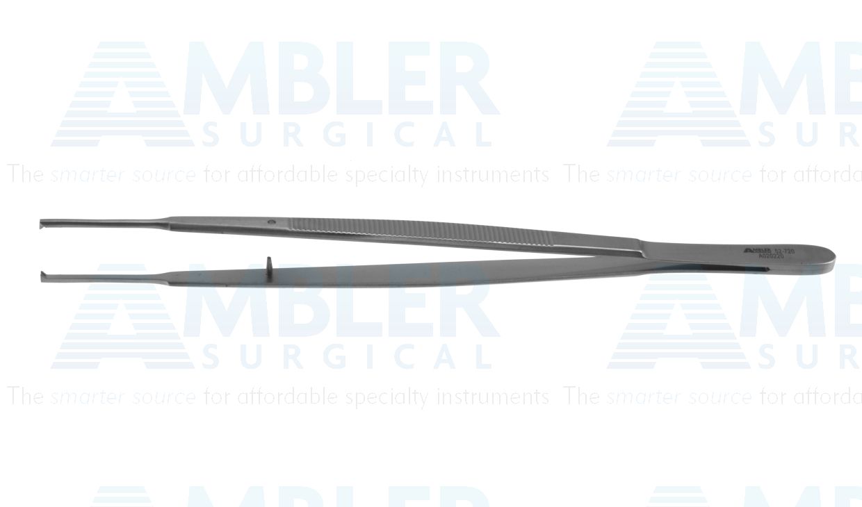 Microsurgical needle holder, 6 1/2'',delicate, straight, 1.0mm tapered TC dusted jaws, gold ring handle
