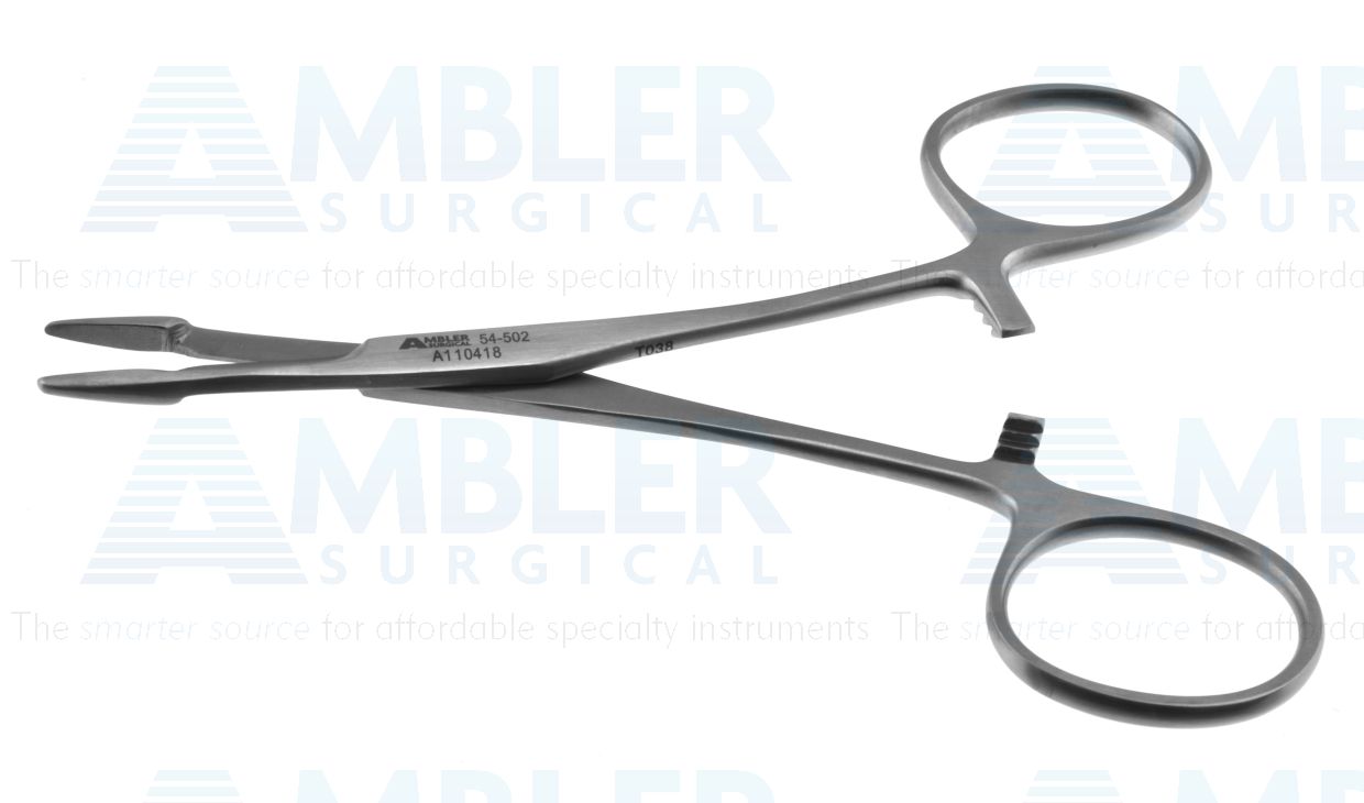 Olsen-Hegar needle holder/suture scissors, 4 3/4'',delicate, straight, smooth jaws, ring handle
