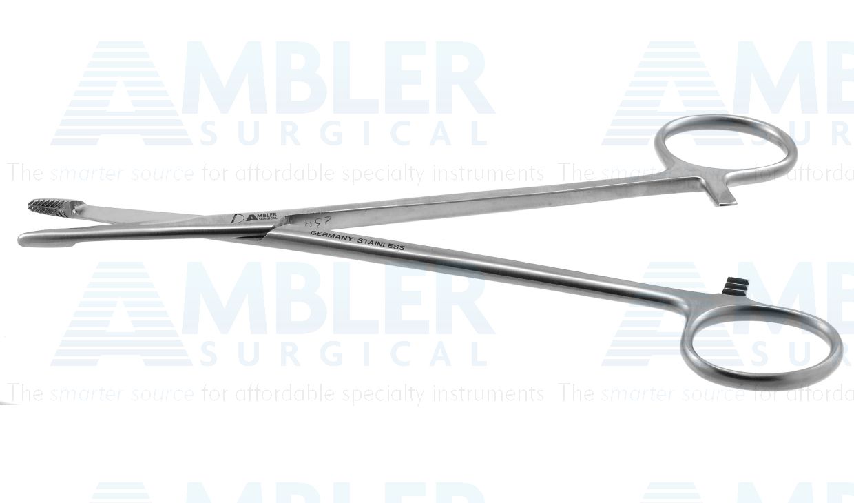 Olsen-Hegar needle holder/suture scissors, 6 1/2'',straight, serrated jaws, ring handle