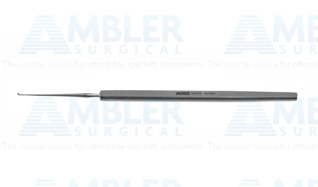 Foreign body curette, straight shaft with 0.5mm cup, flat handle