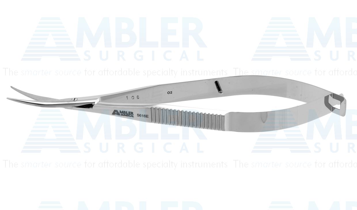 Westcott tenotomy scissors, 4 1/2'',curved right 19.0mm blades, blunt tips, flat handle