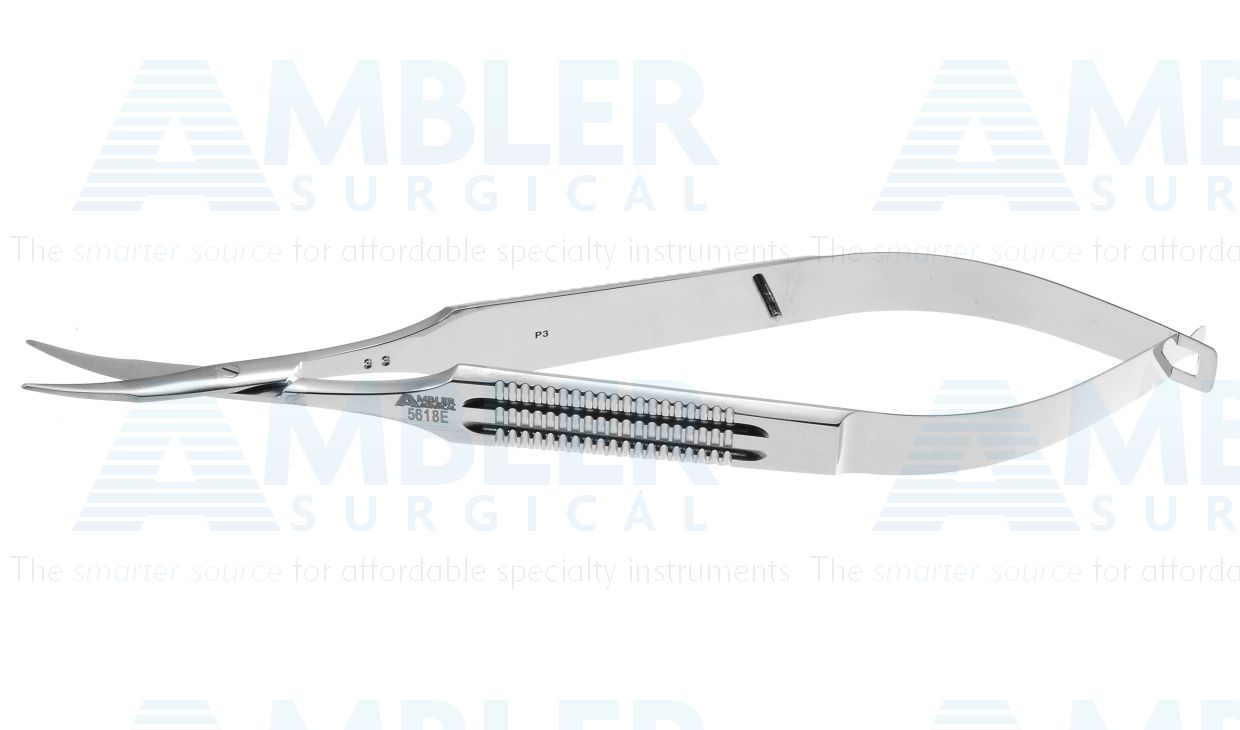 Westcott tenotomy scissors, 5 5/8'',curved right 23.0mm blades, blunt tips,  wide flat handle